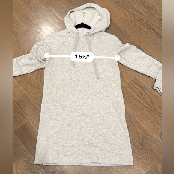 Lou & Grey long Sleeve Hoodie Dress gray XS nautical coastal soft G - Picture 3 of 9